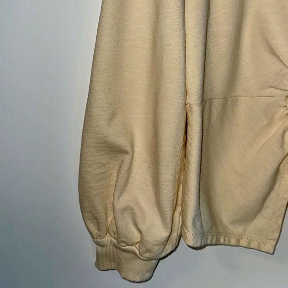 Pilcro Cream Twist-Front Sweatshirt - Picture 5 of 16
